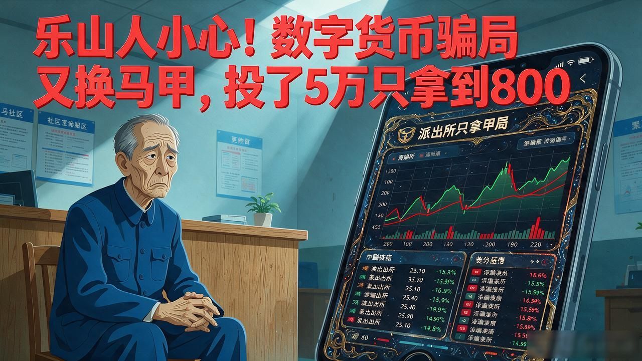 乐山人小心!数字货币骗局又换马甲,投了5万只拿到800