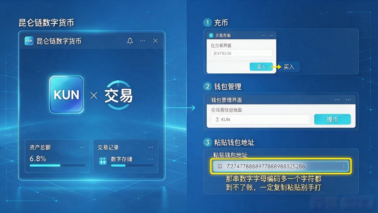 昆仑链数字货币怎么用?从下载、充币到转账,一篇实操讲透