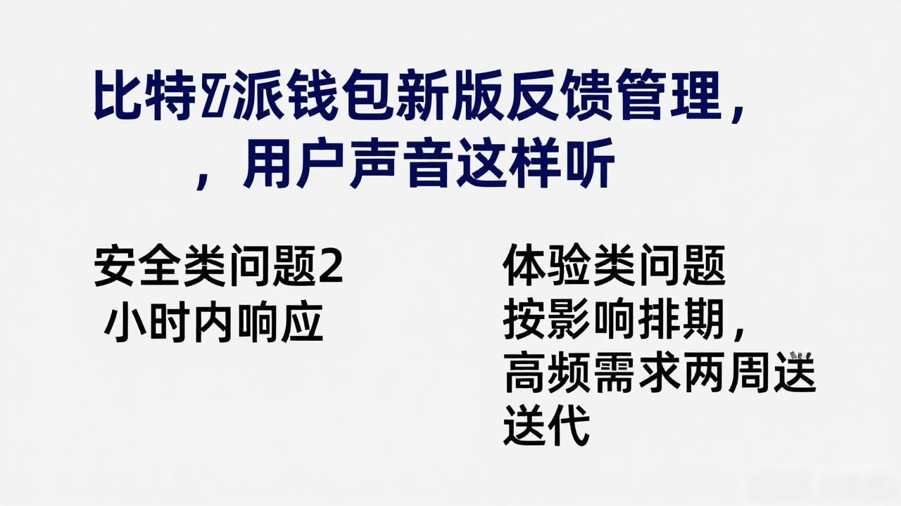 比特派钱包新版反馈管理，用户声音这样听