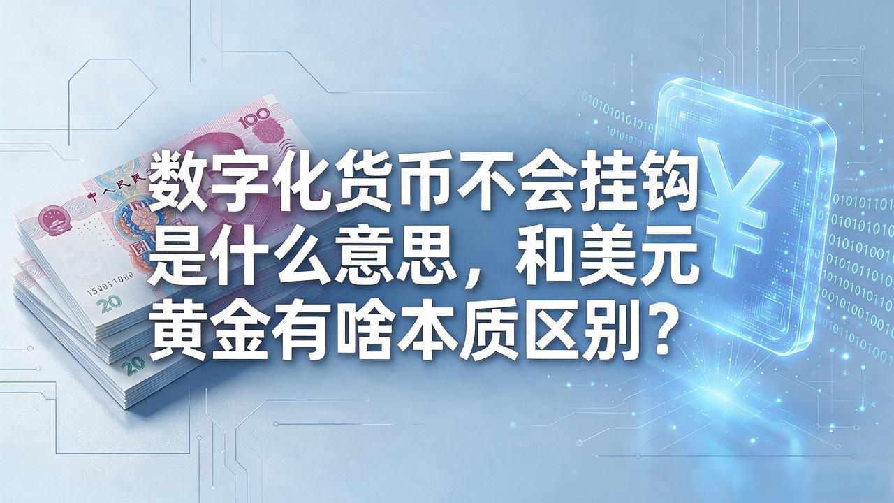 数字化货币不会挂钩是什么意思，和美元黄金有啥本质区别