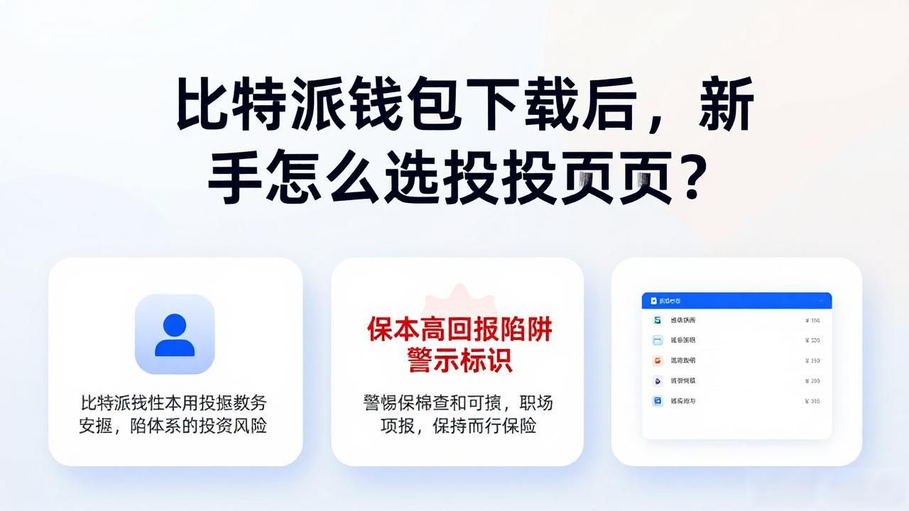 比特派钱包下载后，新手怎么选投资项目？