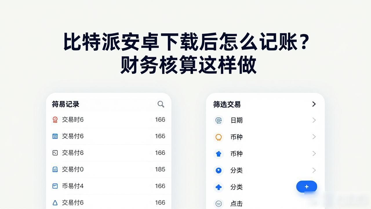 比特派安卓下载后怎么记账？财务核算这样做
