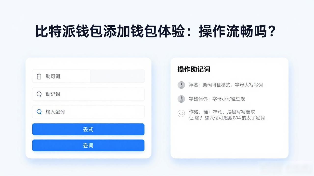 比特派钱包添加钱包体验：操作流畅吗？