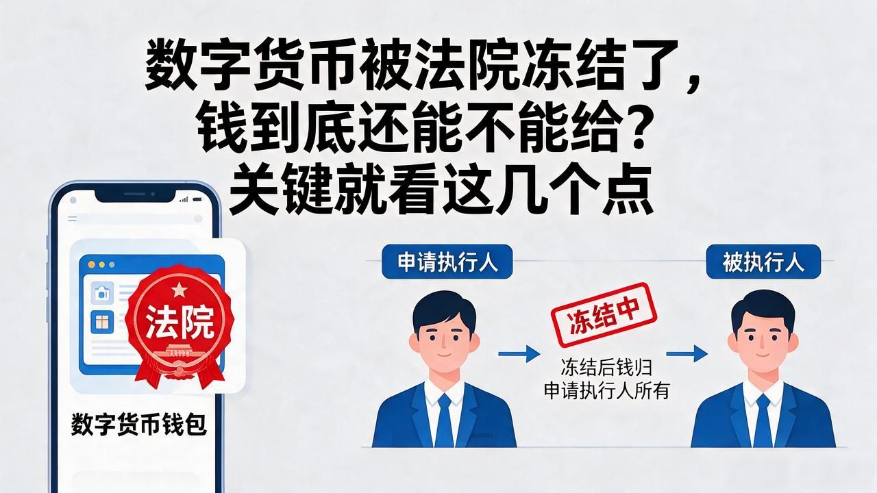 数字货币被法院冻结了,钱到底还能不能给?关键就看这几个点