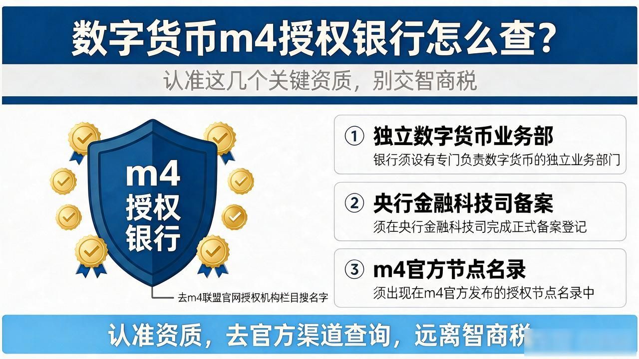 数字货币m4授权银行到底怎么查？认准这几个关键资质别交智商税