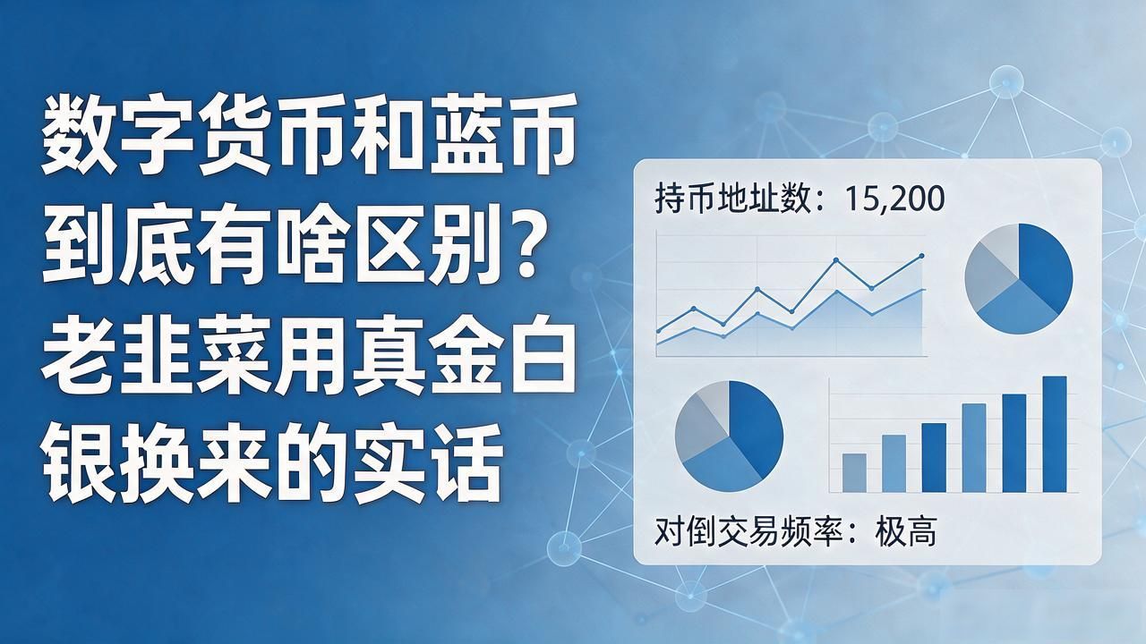 数字货币和蓝币到底有啥区别？老韭菜用真金白银换来的实话