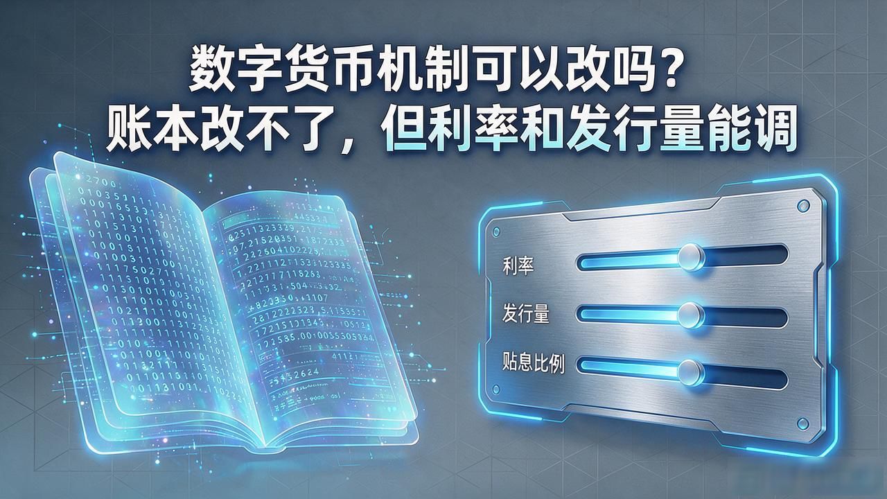 数字货币机制可以改吗？账本改不了，但利率和发行量能调