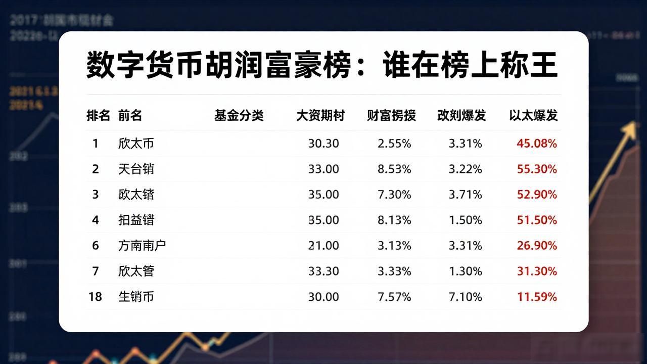 数字货币胡润富豪榜：谁在榜上称王