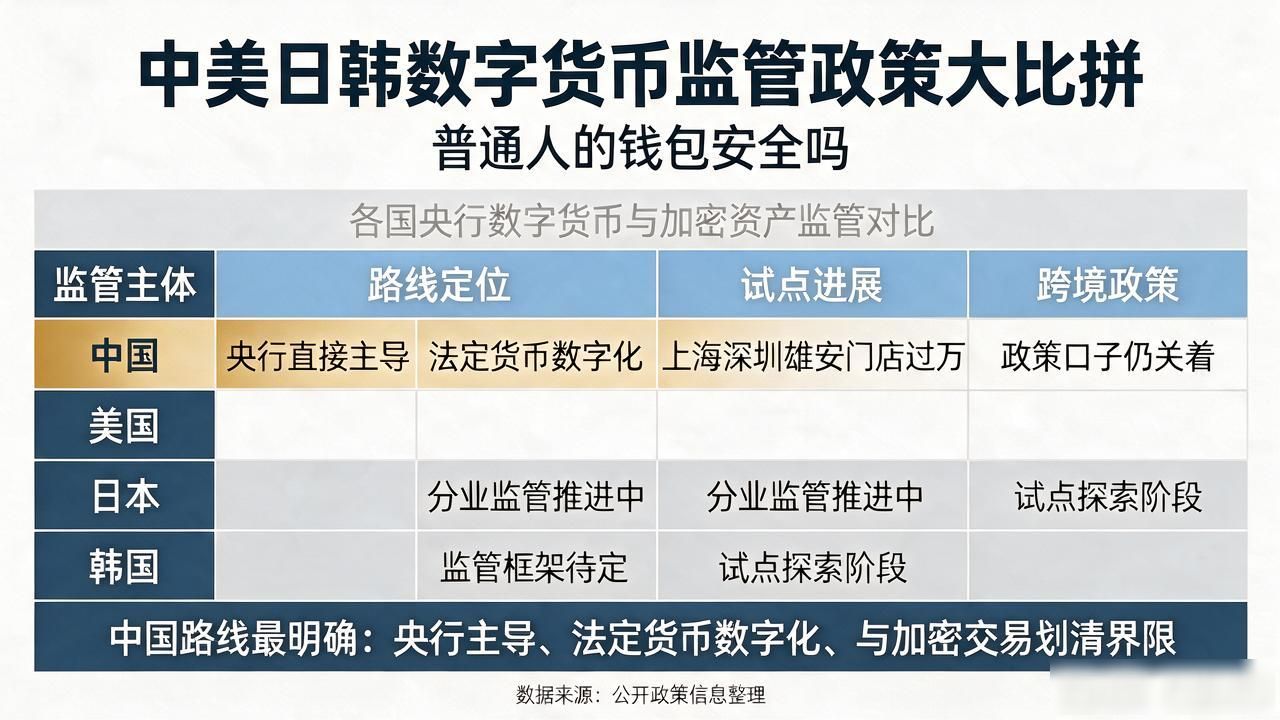 中美日韩数字货币监管政策大比拼，普通人的钱包安全吗