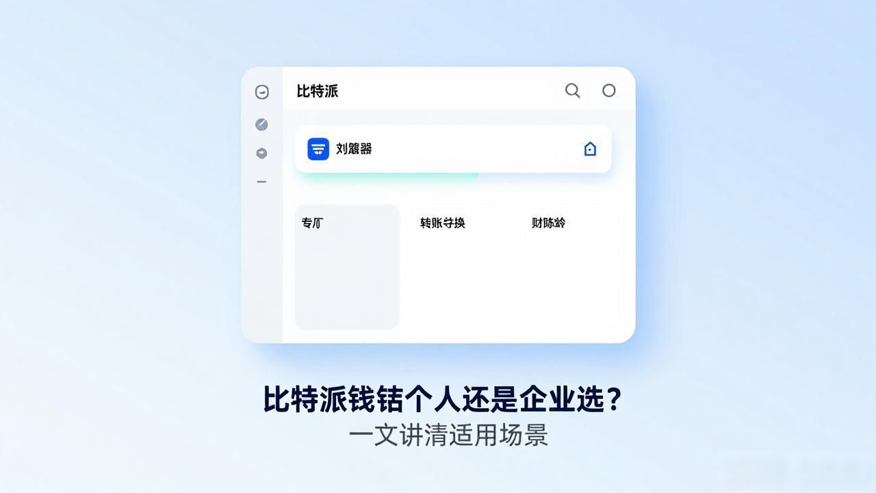 比特派钱包个人还是企业选？一文讲清适用场景