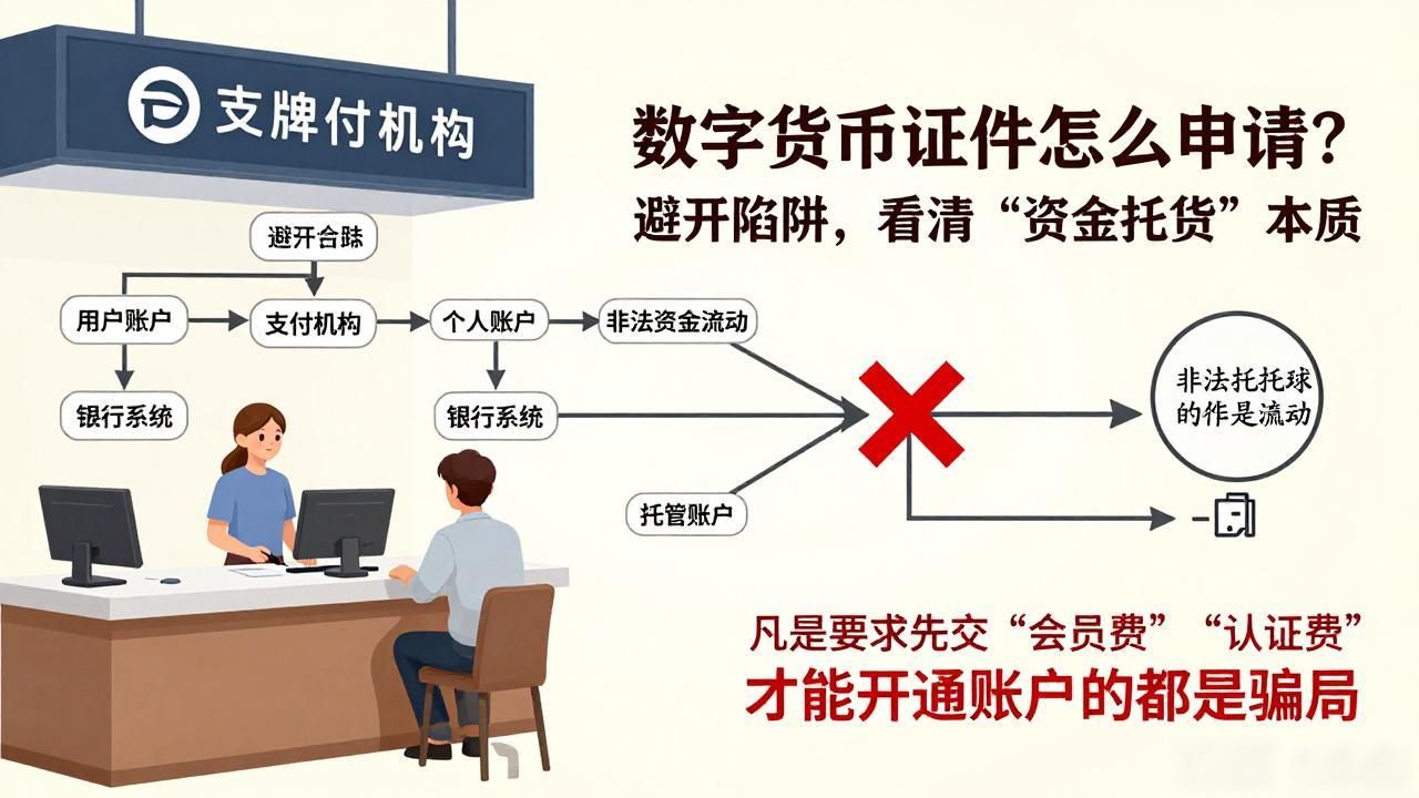 数字货币证件怎么申请？避开陷阱，看清“资金托管”本质