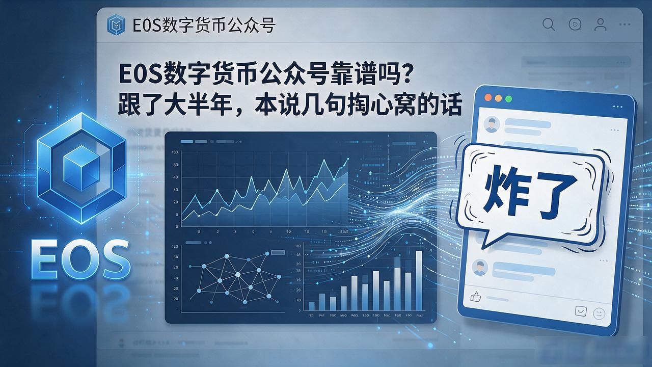 E0S数字货币公众号靠谱吗？跟了大半年，来说几句掏心窝的话