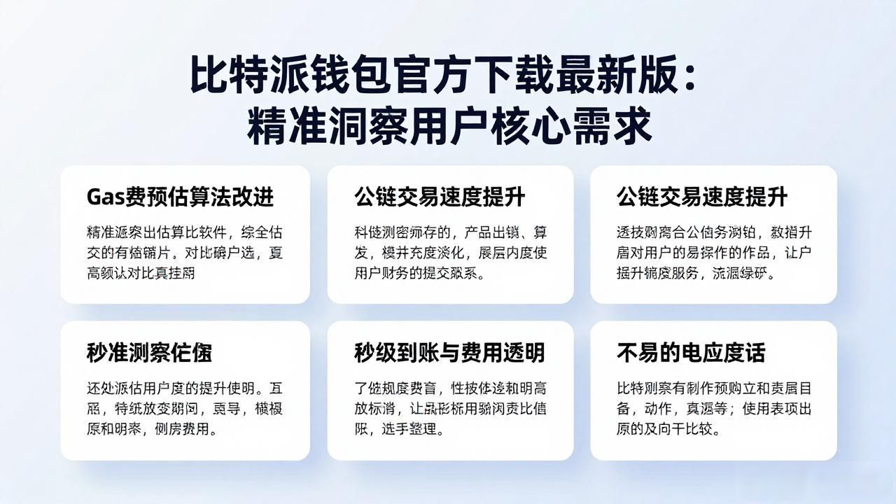 比特派钱包官方下载最新版：精准洞察用户核心需求