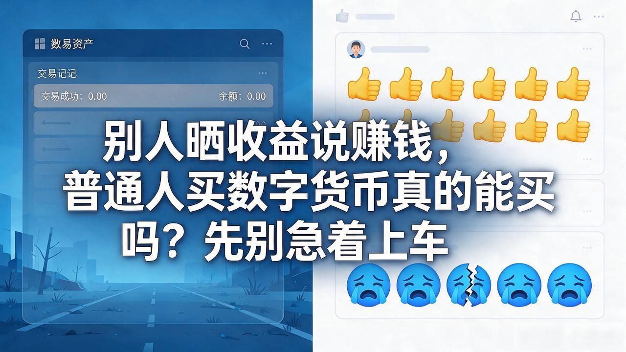 别人晒收益说赚钱，普通人买数字货币真的能买吗？先别急着上车