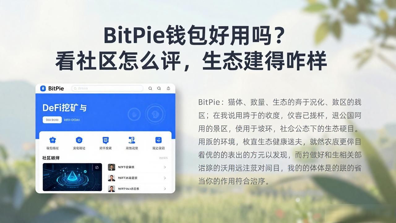 BitPie钱包好用吗？看社区怎么评，生态建得咋样