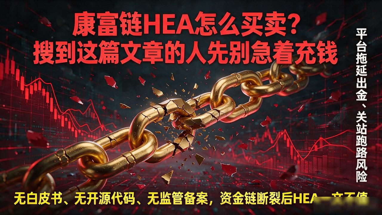 康富链HEA怎么买卖?搜到这篇文章的人先别急着充钱