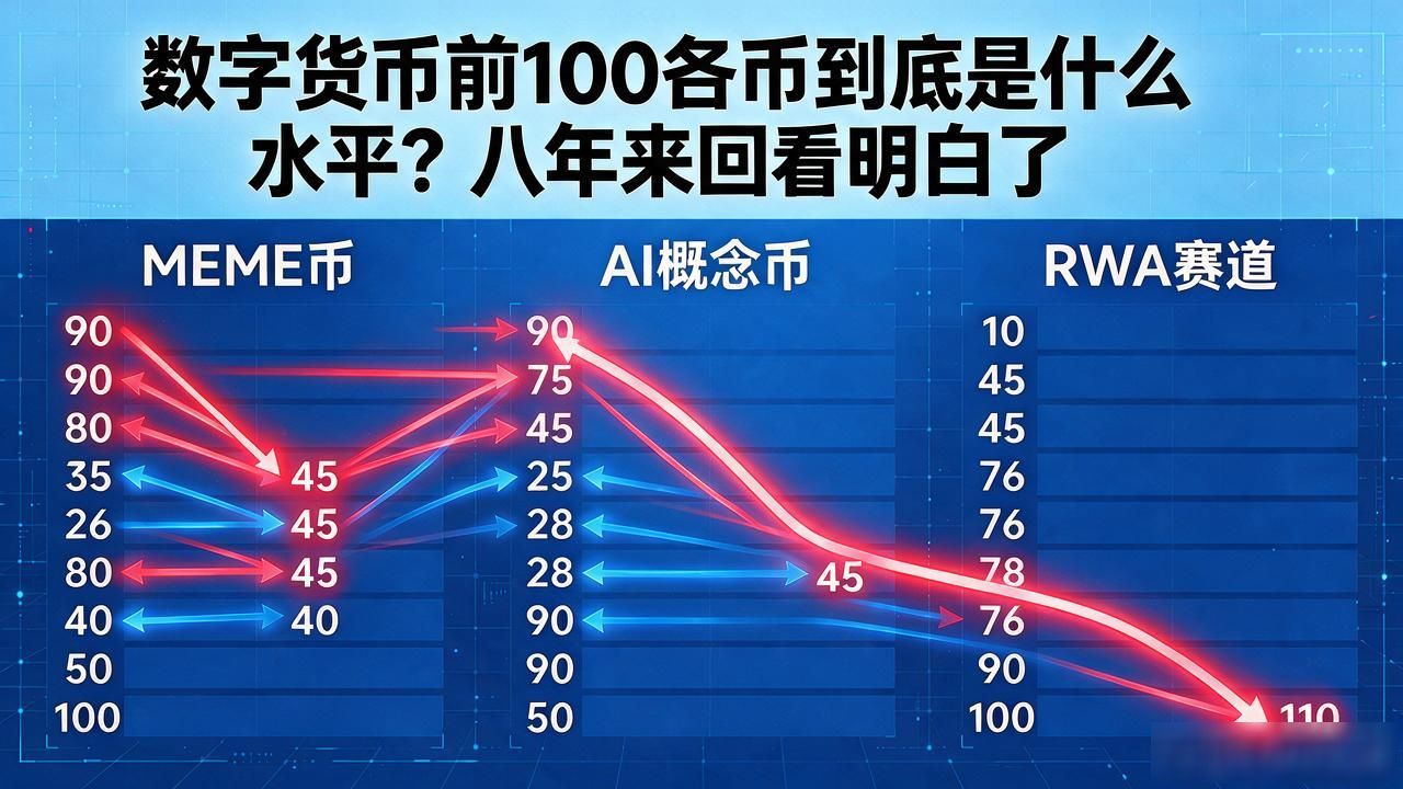 数字货币前100各币到底是什么水平?八年来回看明白了