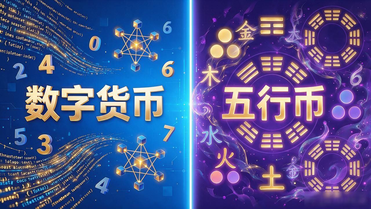 数字货币是五行币吗?一个炒代码一个炒玄学,别拿错袋子了