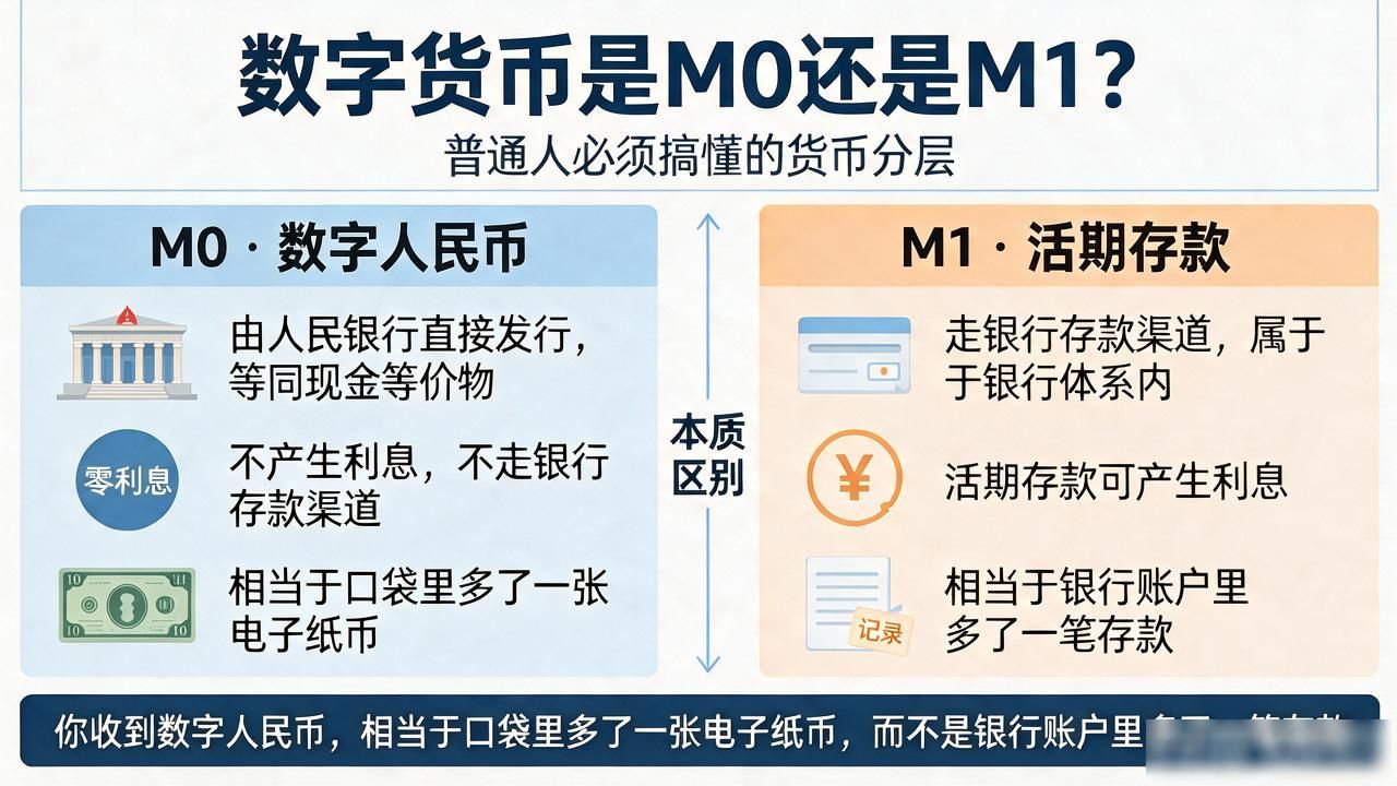 数字货币是M0还是M1？普通人必须搞懂的货币分层