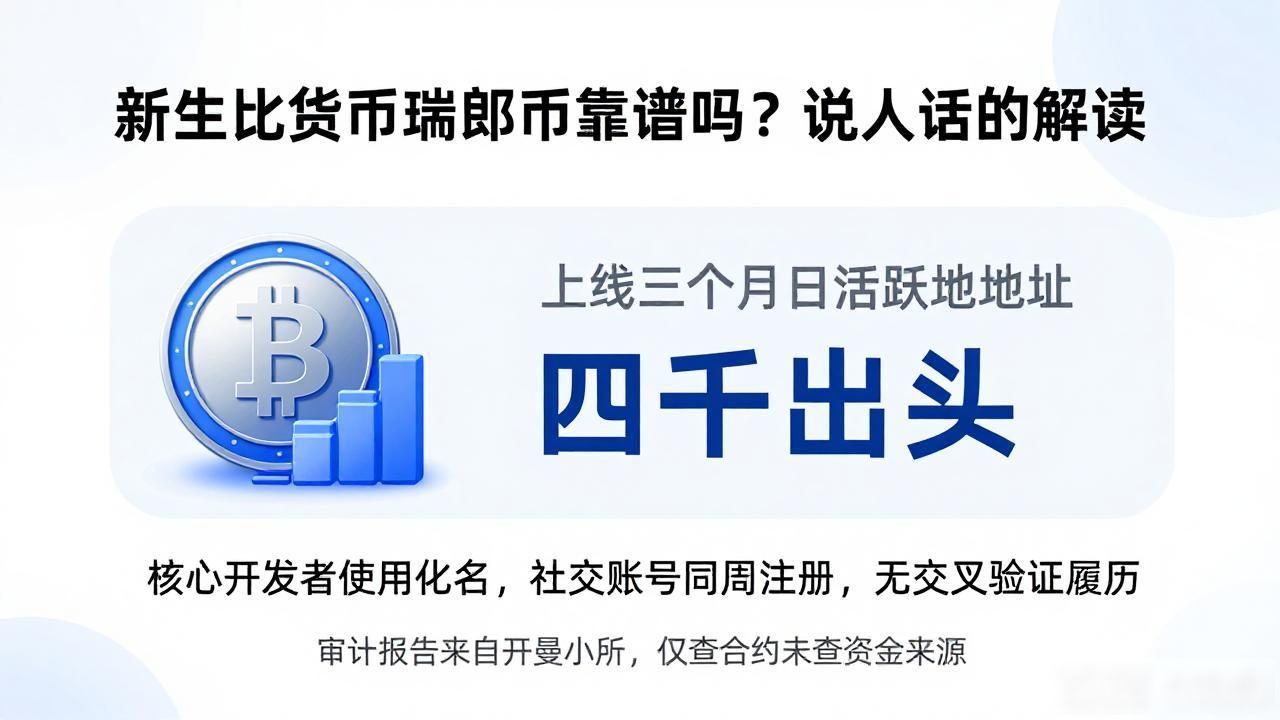 新生数字货币瑞郎币靠谱吗？说人话的解读