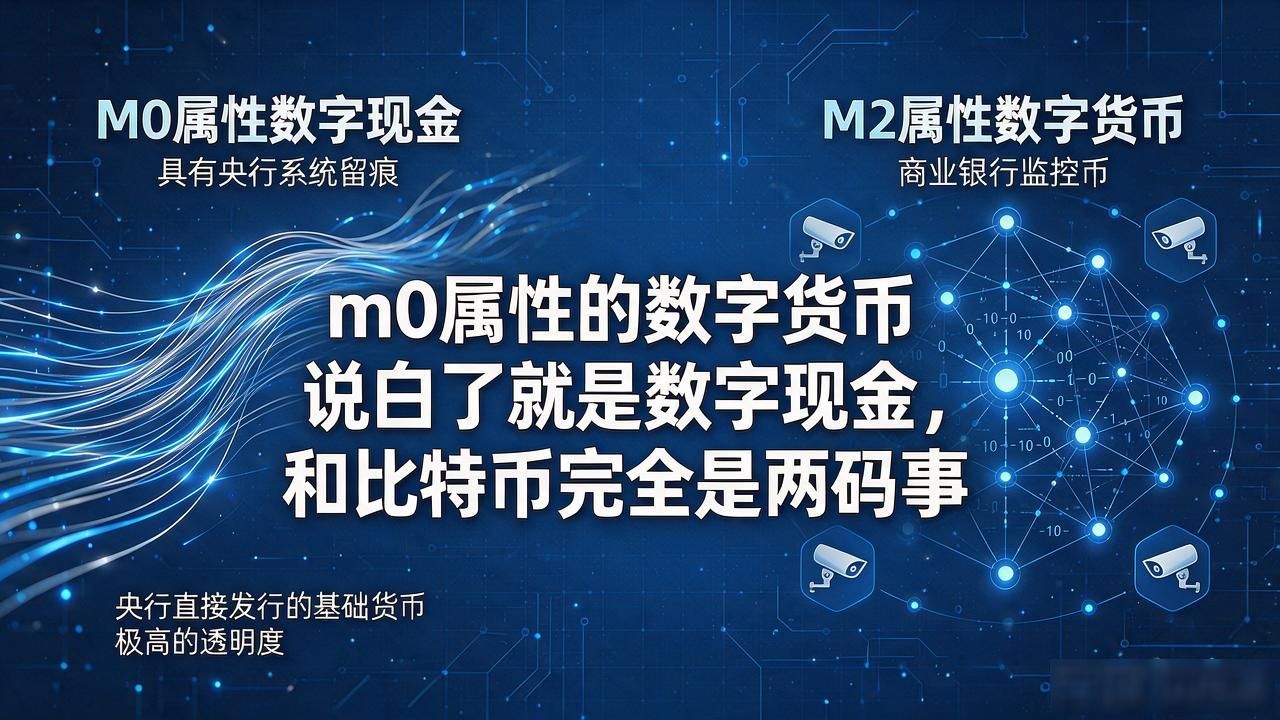 m0属性的数字货币说白了就是数字现金，和比特币完全是两码事