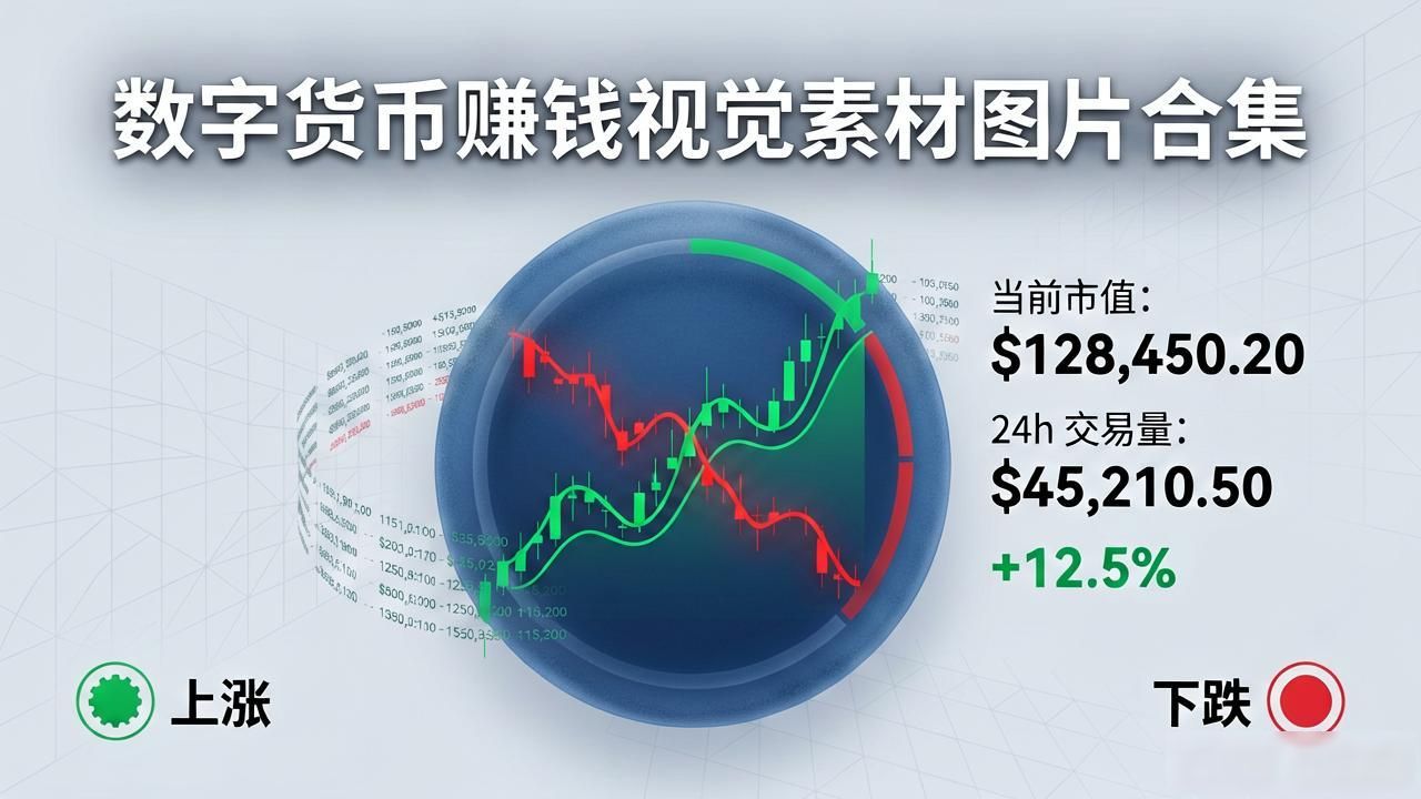 数字货币赚钱视觉素材图片合集