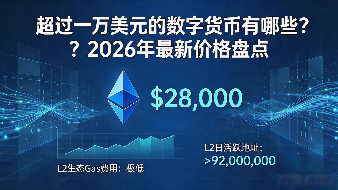 超过一万美元的数字货币有哪些？2026年最新价格盘点