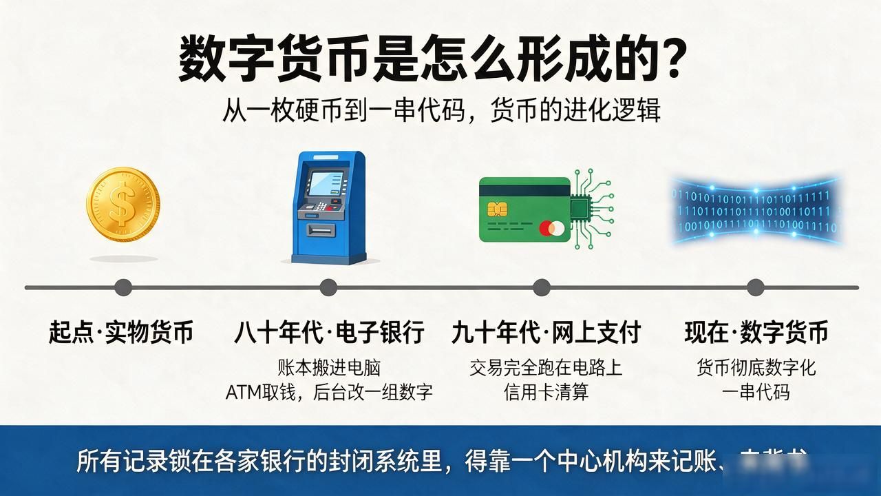 数字货币是怎么形成的？从一枚硬币到一串代码，货币的进化逻辑