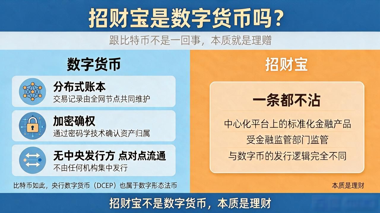 招财宝是数字货币吗？跟比特币不是一回事，本质就是理财