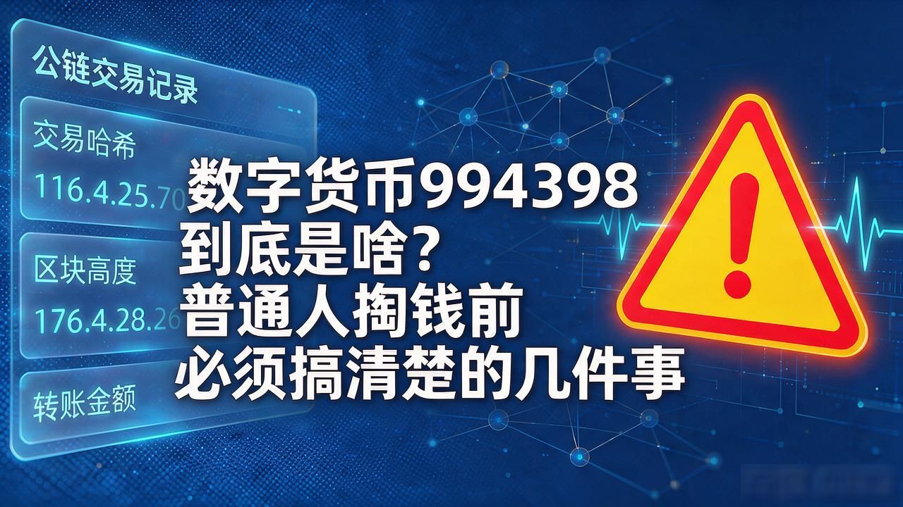 数字货币994398到底是啥？普通人掏钱前必须搞清楚的几件事