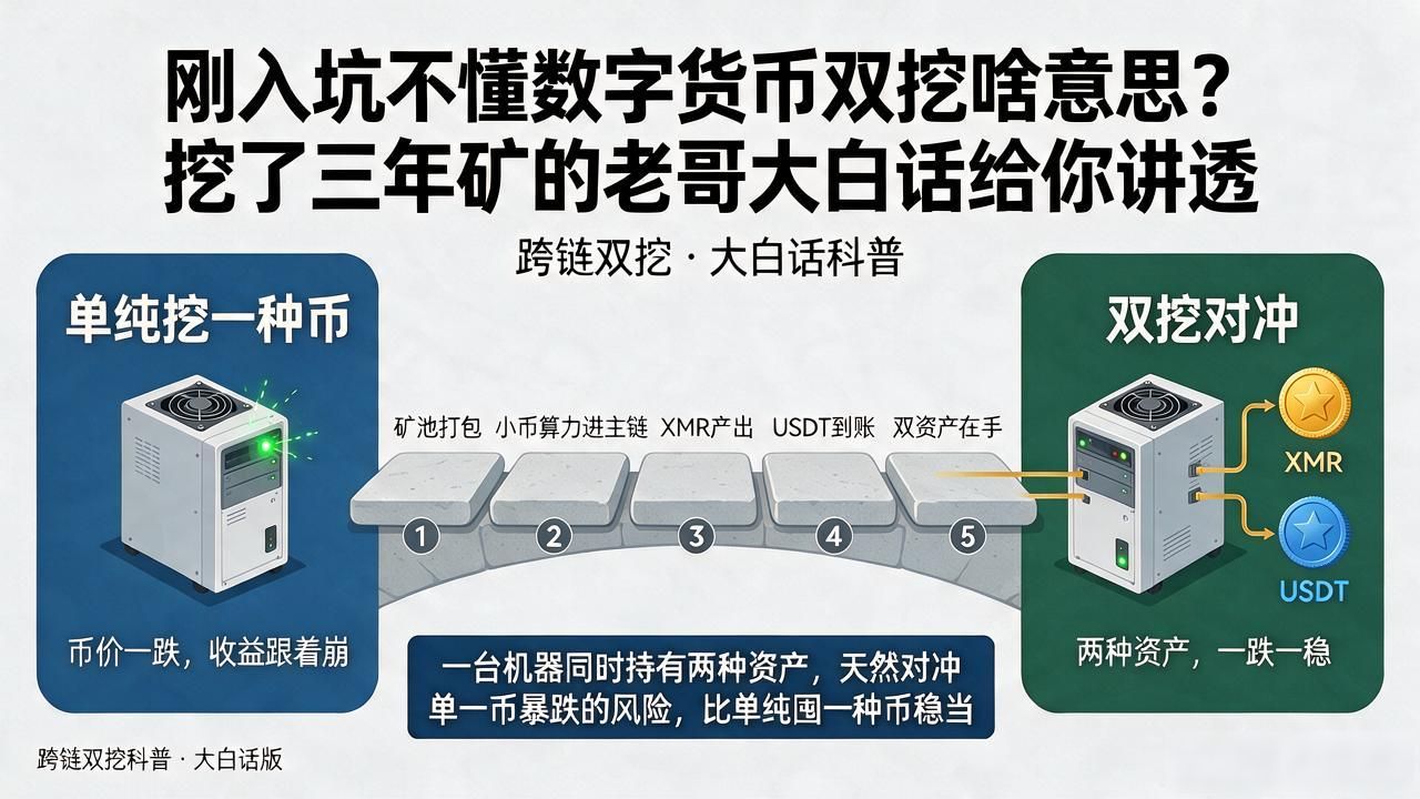 刚入坑不懂数字货币双挖啥意思?挖了三年矿的老哥大白话给你讲透