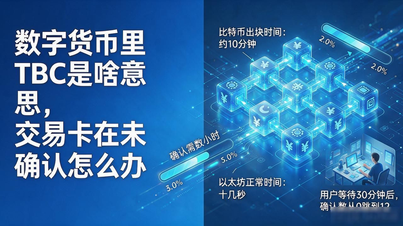 数字货币里TBC是啥意思，交易卡在未确认怎么办