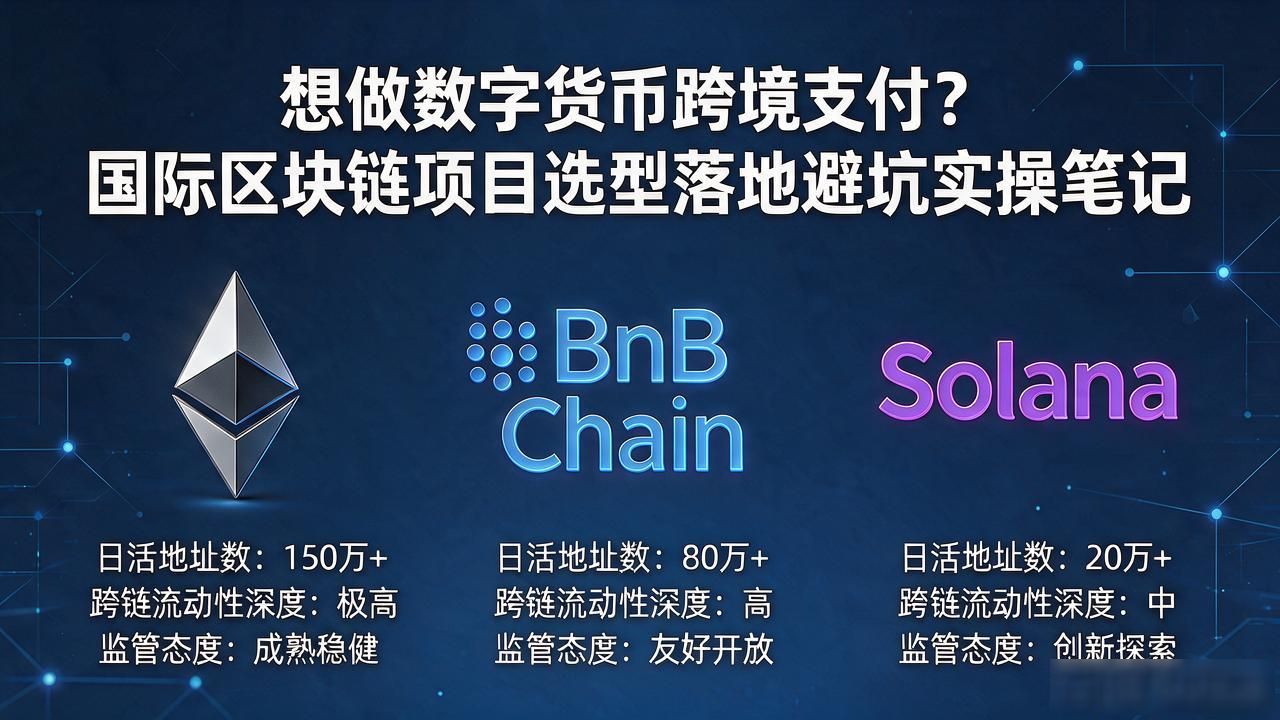 想做数字货币跨境支付？国际区块链项目选型落地避坑实操笔记