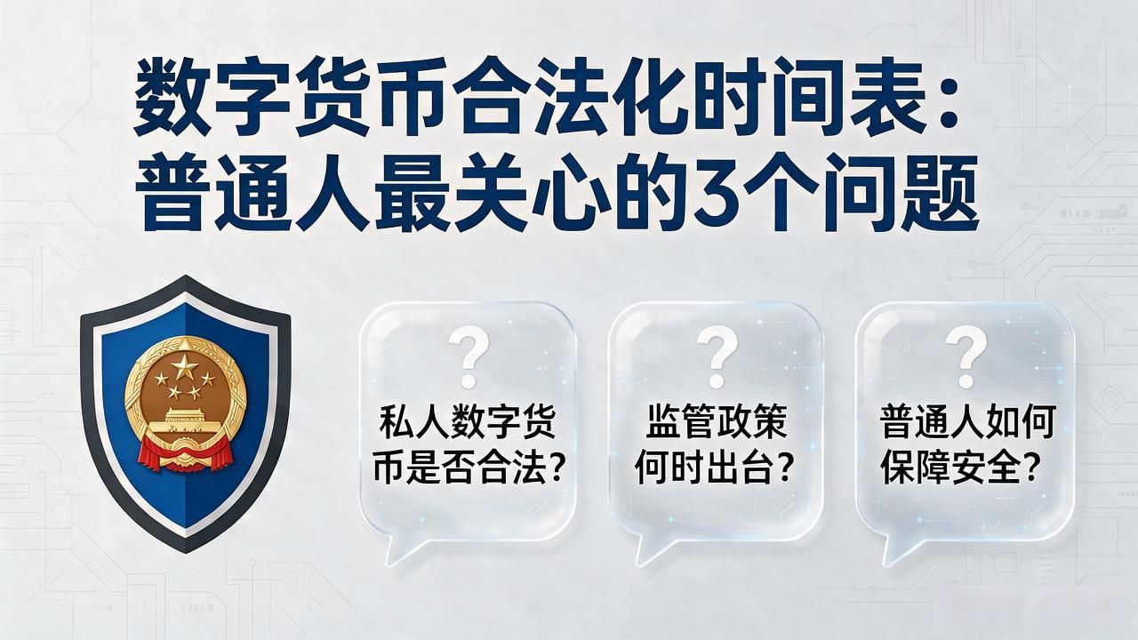 数字货币合法化时间表:普通人最关心的3个问题