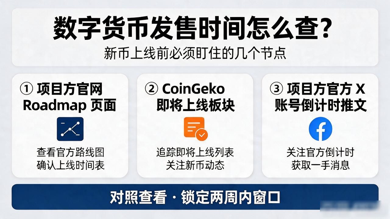 数字货币发售时间怎么查？新币上线前必须盯住的几个节点