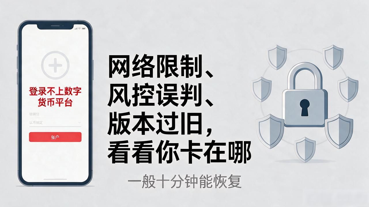 登录不上数字货币平台？网络限制、风控误判、版本过旧，看看你卡在哪