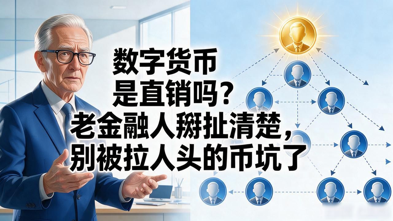 数字货币是直销吗?老金融人掰扯清楚,别被拉人头的币坑了